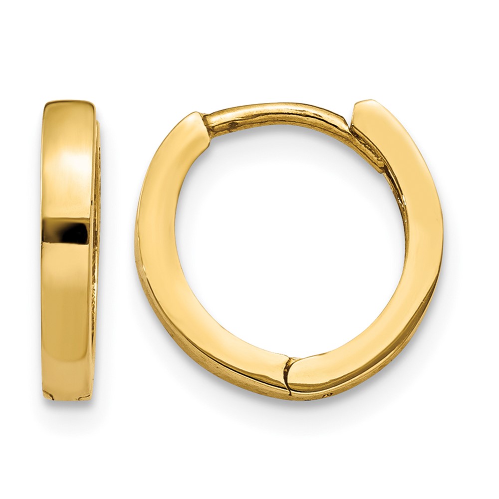 14k Round Hinged Hoop Earrings (TM619)
