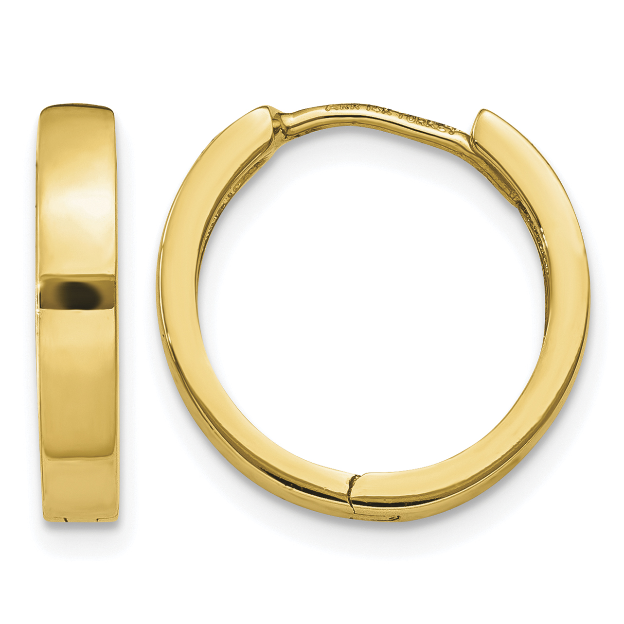 14k Round Hinged Hoop Earrings (TM624)