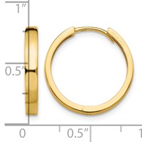 14K Hinged Hoop Earrings view 4