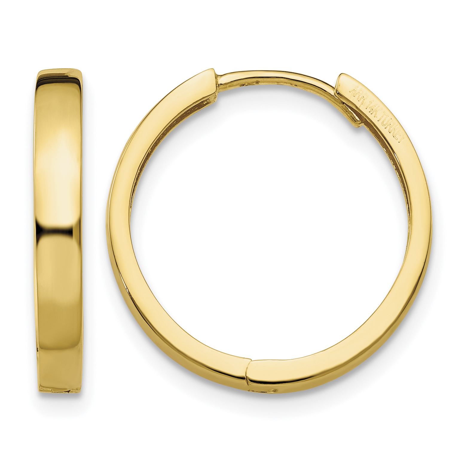 14K Hinged Hoop Earrings (TM629)