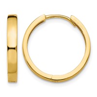 14K Hinged Hoop Earrings view 1