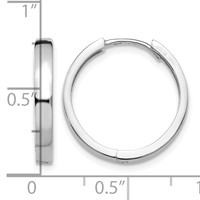 14K White Gold Hinged Earrings view 4