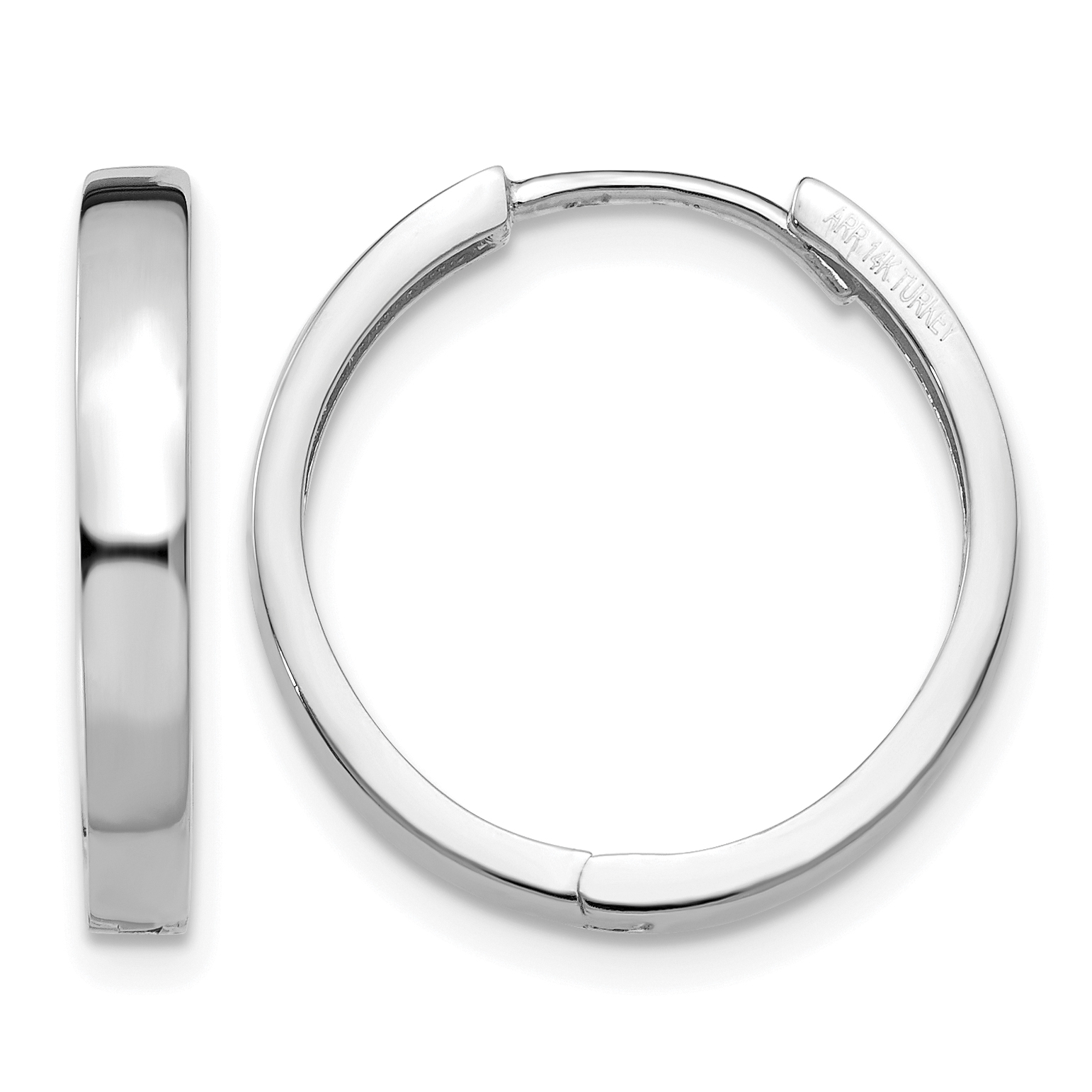 14k White Gold Hinged Earrings (TM630)