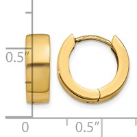 14K Hinged Hoop Earrings view 4