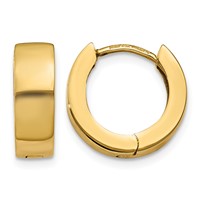 14K Hinged Hoop Earrings view 1