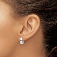 14K White Gold Hinged Earrings view 3
