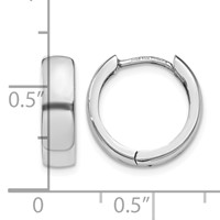 14K White Gold Hinged Earrings view 4