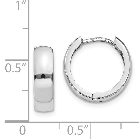 14k White Gold Hinged Earrings