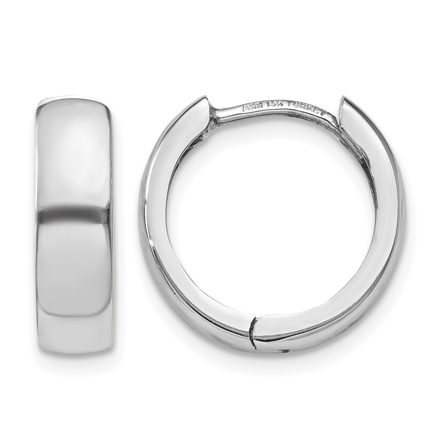 14k White Gold Hinged Earrings (TM633)