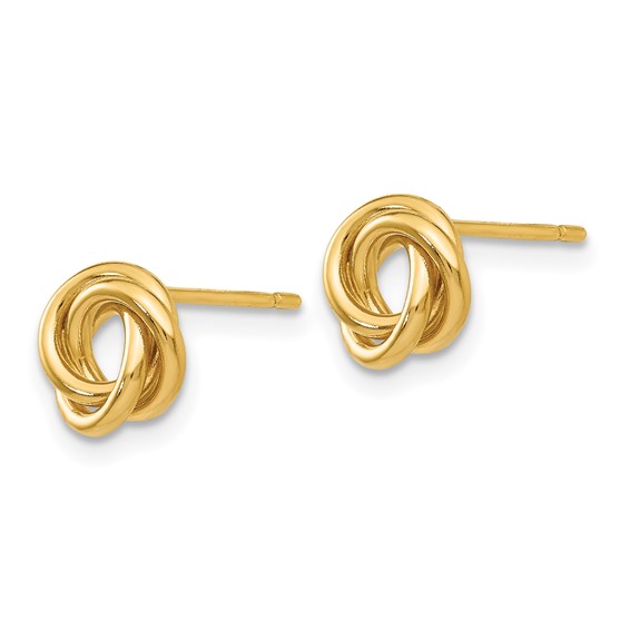 14k 8mm Polished Love Knot Post Earrings
