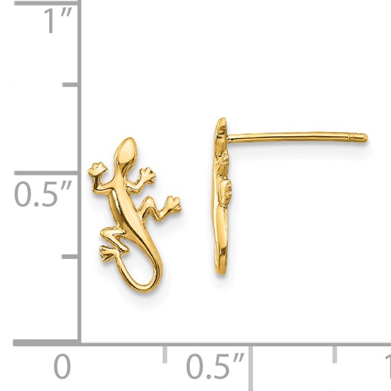 Gold Gecko Post Earrings