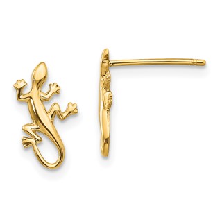 Gold Gecko Post Earrings