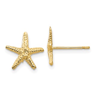 Gold Starfish Post Earrings