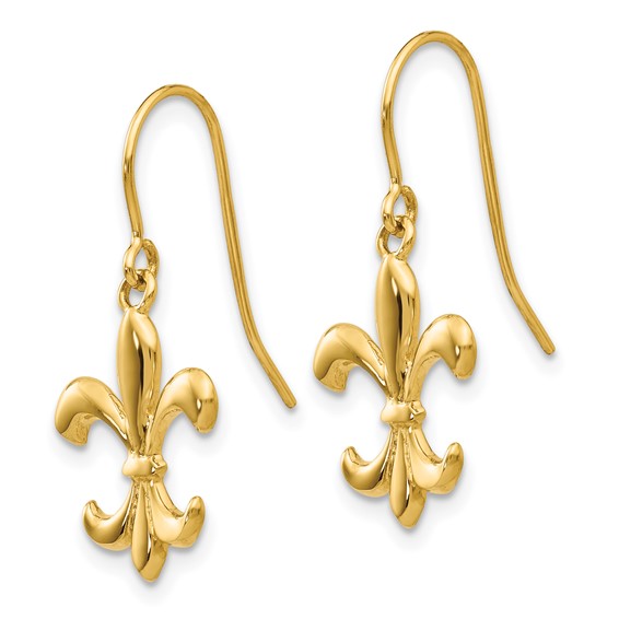 Gold Fleur de lis Earrings