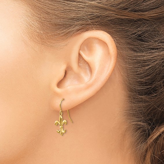Gold Fleur de lis Earrings