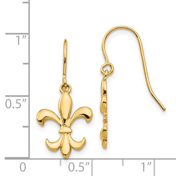 Gold Fleur de lis Earrings