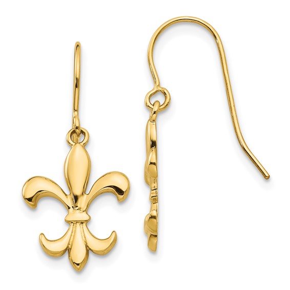 Gold Fleur de lis Earrings