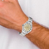 Mens Chisel Stainless Steel Champagne Dial Watch view 4