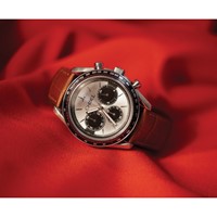 Mens Chisel Stainless Steel Brown Leather Chronograph Watch view 4