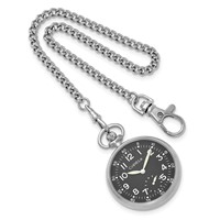 Chisel Stainless Steel Black Dial Pocket Watch view 4
