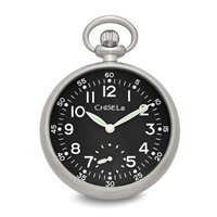 Chisel Stainless Steel Black Dial Pocket Watch view 1