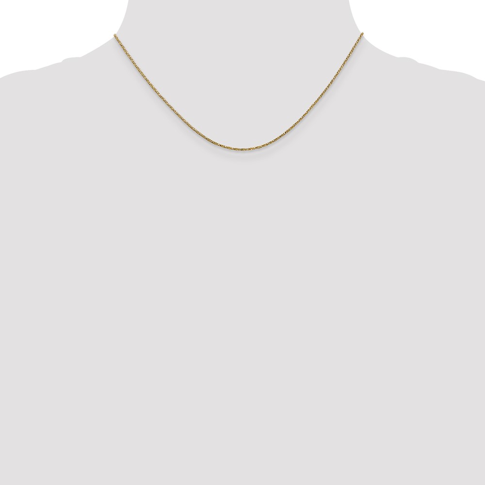14K 16 inch .95mm Twisted Box with Lobster Clasp Chain (TSB045-16)