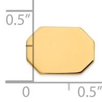 14K Mens Rectangular Octagon Tie Tac view 3
