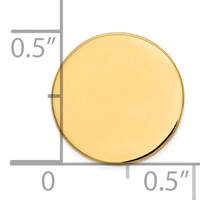 14K Yellow Gold Mens Circular Tie Tac view 3