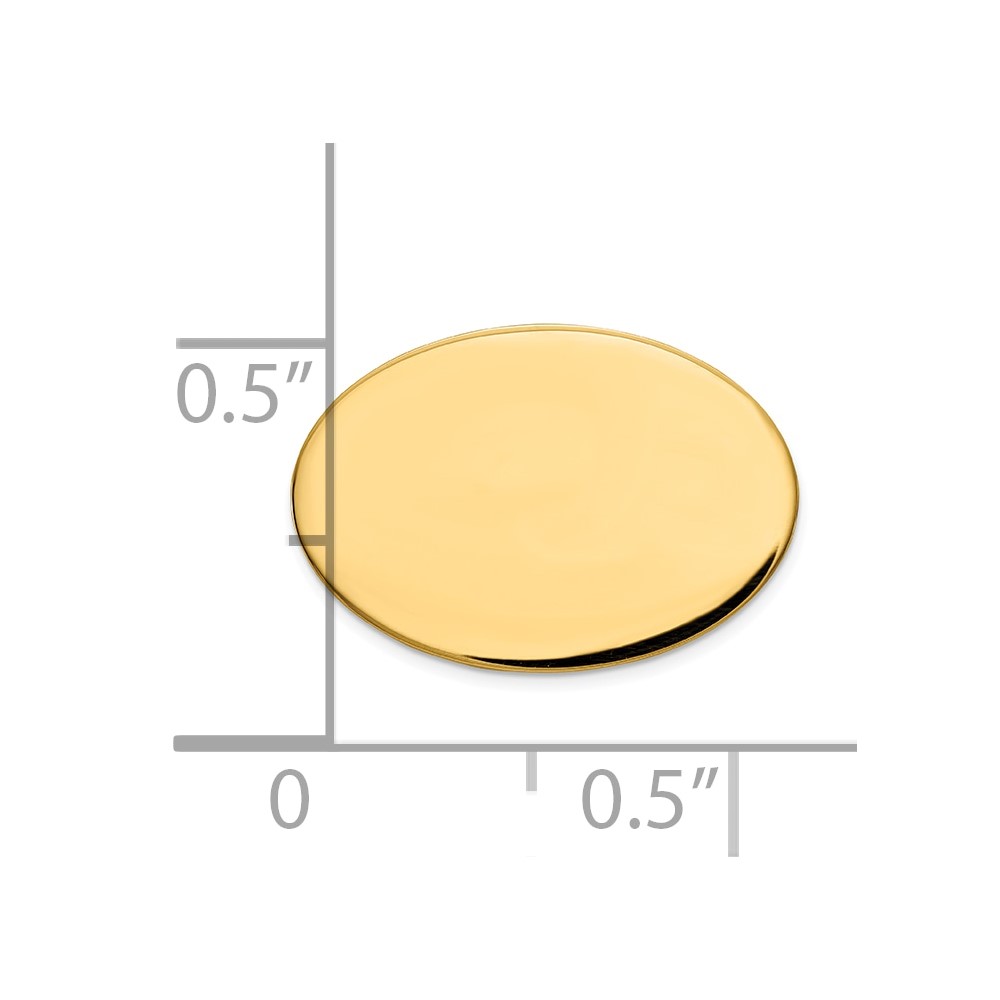 14K Men's Oval Tie Tac (TT13)