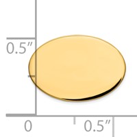 14K Yellow Gold Mens Oval Tie Tac view 3
