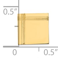 14K Yellow Gold Mens Square with Line Design Tie Tac view 3