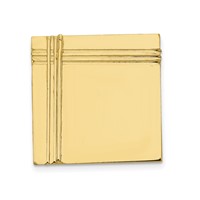 14K Yellow Gold Mens Square with Line Design Tie Tac view 1