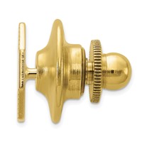 14K Yellow Gold Mens Octagon with Grooved Tie Tac view 2