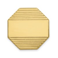 14K Yellow Gold Mens Octagon with Grooved Tie Tac view 1