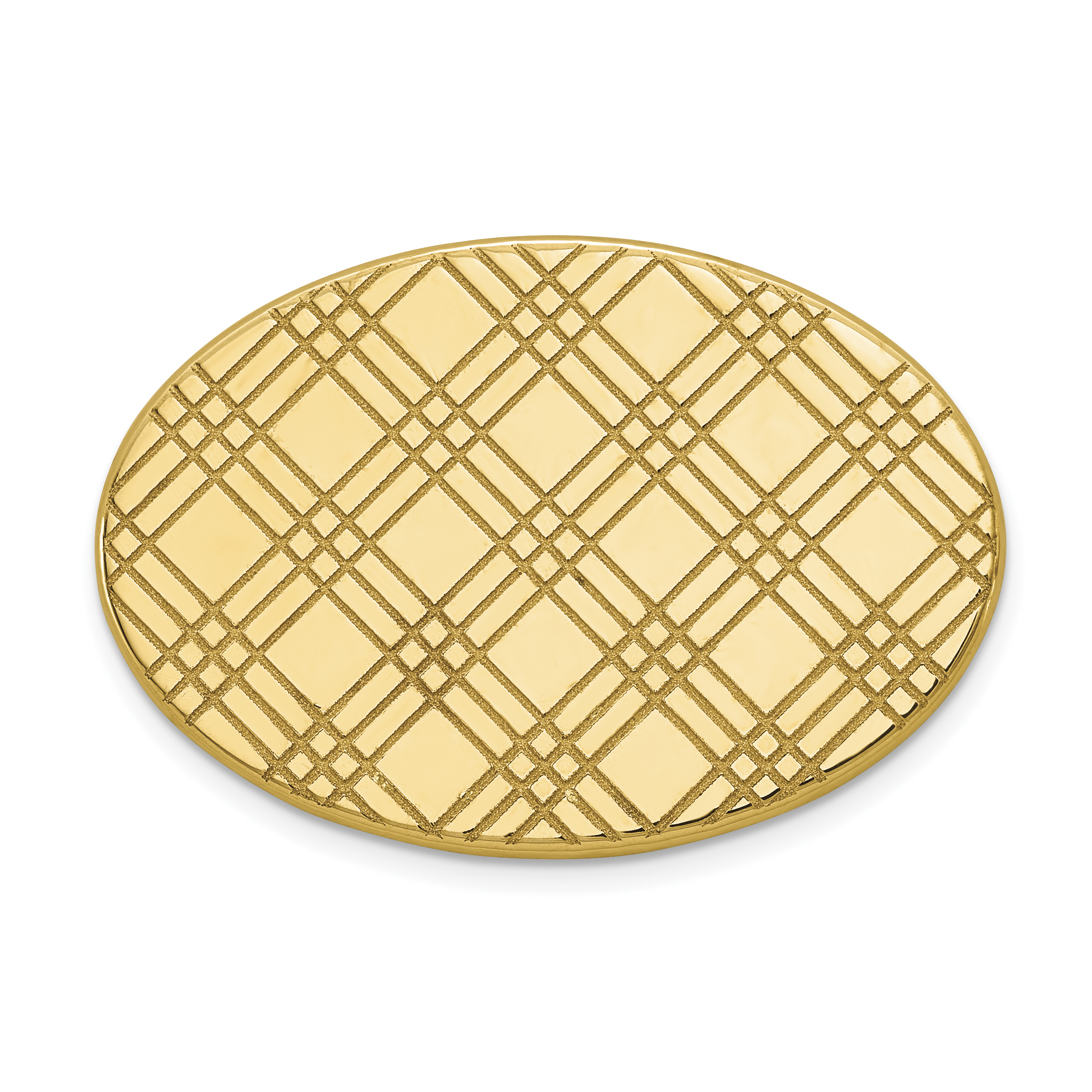 14k Men's Checkered Pattern Oval Tie Tac (TT27)