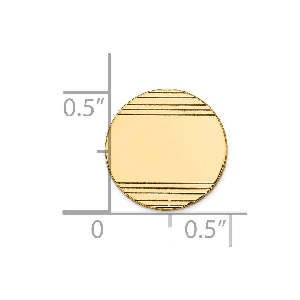 14k Men's Circular w/Line Design Tie Tac (TT30)