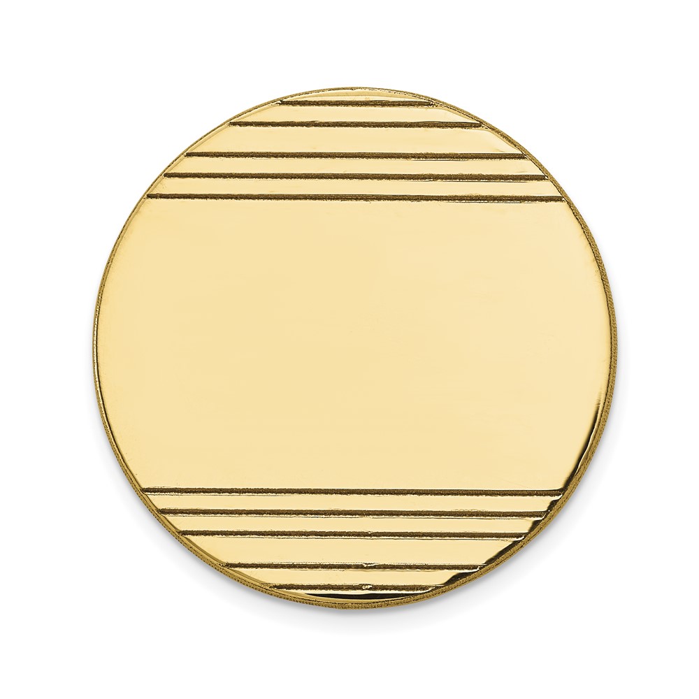 14k Men's Circular w/Line Design Tie Tac (TT30)