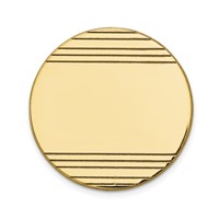 14K Yellow Gold Mens Circular with Line Design Tie Tac view 1
