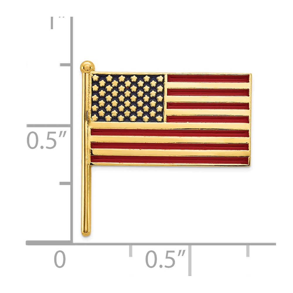 14k Enameled Flag Tie Tac (TT38)