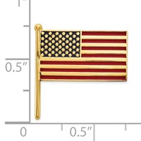 14K Yellow Gold Enameled U.s. Flag Tie Tac view 3