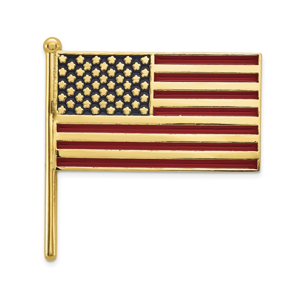14k Enameled Flag Tie Tac (TT38)