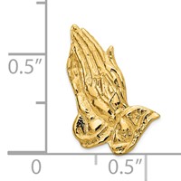 14K Yellow Gold Praying Hands Tie Tac view 3