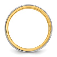 14K Two-Tone Y W 6mm Step Edge Wedding Band view 2
