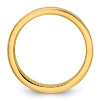 14K Two-Tone Y W 6mm Step Up Beveled Wedding Band view 2