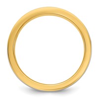 14K Two-Tone Y W 6mm Half Round Wedding Band view 2