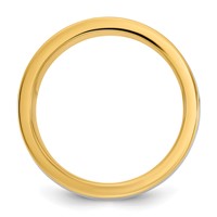 14K Two-Tone Y W 8mm Half Round Wedding Band view 2