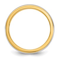 14K Two-Tone Y W 6mm Single Banded Wedding Band view 2