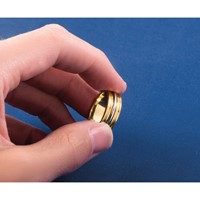 14K Two-Tone Y W 7mm Single Banded Wedding Band view 5