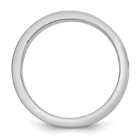 14K Two-Tone Band with Y 6mm Step Up Flat Edge Wedding view 2