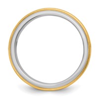 14K Two-Tone Band with Y 6mm Double Banded Wedding view 2